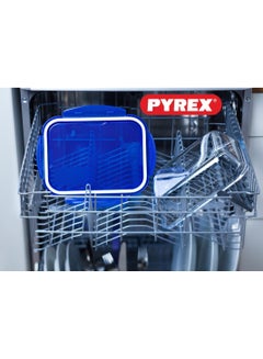 PYREX Pyrex Cook & Go Rectangular Dish with Leakproof Silicone Lid, 0.8L – Freezer-to-Oven Safe Blue 0.8Liters  - Image 5