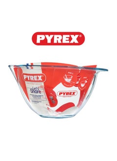 PYREX Pyrex Glass Expert Mixing Bowl 4.2L – Large Capacity, Heat-Resistant, with Measurement Markings Clear 4.2Liters  - Image 1