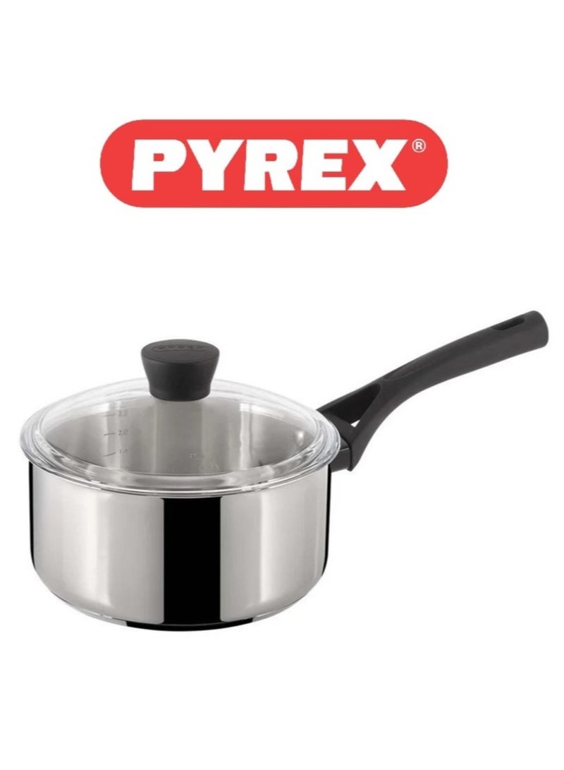 PYREX - Pyrex Expert Touch 20 cm Saucepan with Lid, 3-Layer Non-Stick Coating, Y-Shaped Handle 20Cm - Image 1