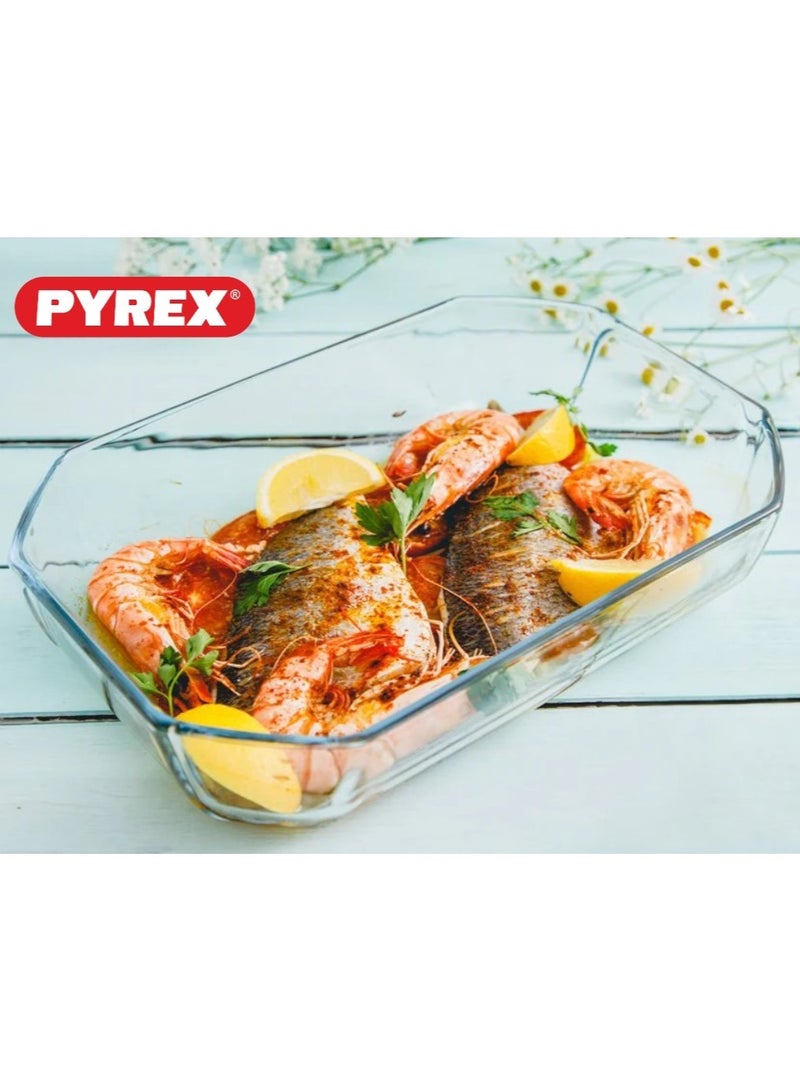 PYREX Pyrex Inspiration Rectangle Roaster - 3.2L (33x22 cm) Clear  - Image 3