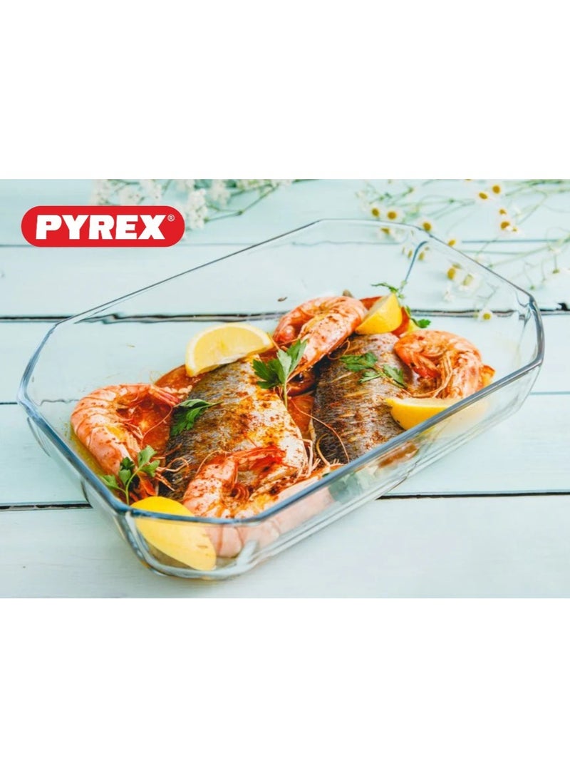 PYREX Pyrex Inspiration Rectangle Roaster - 2.1L (27x18 cm) Clear  - Image 3