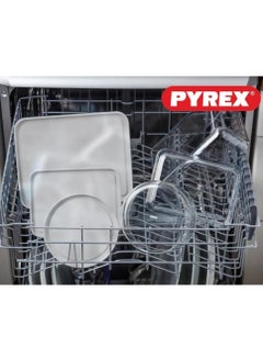 PYREX Pyrex 3-in-1 Rectangular Glass Baking Dish Set - 1.5L, 0.8L, and 2.6L with Red Lids Red  - Image 5