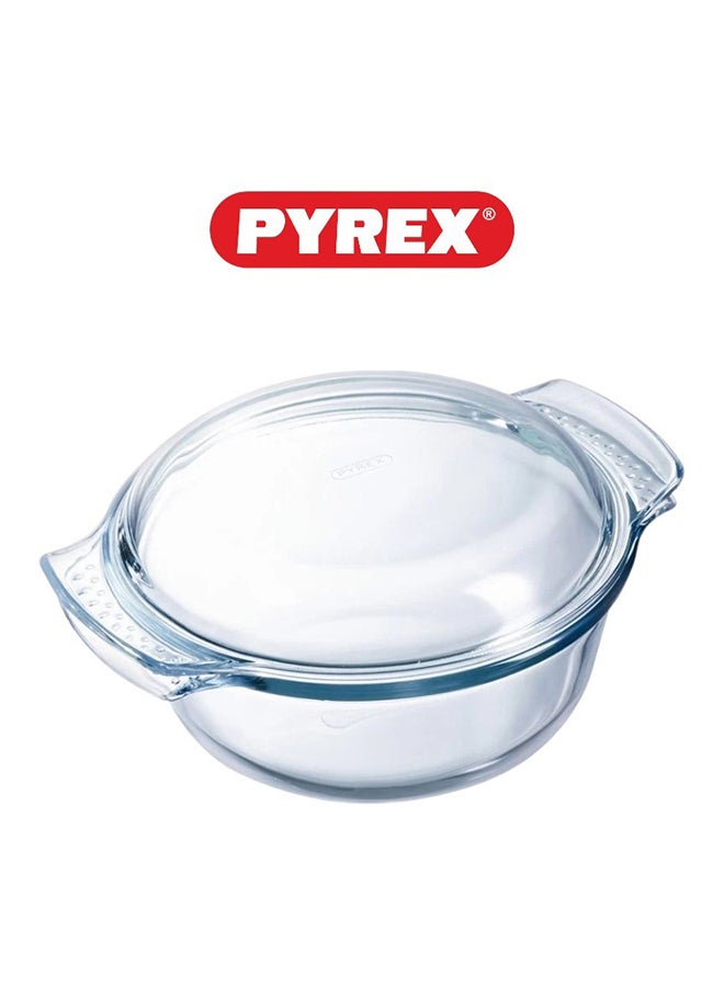 PYREX - Pyrex Essential Casserole Round 4.9L - Durable Borosilicate Glass for Versatile Cooking and Serving Clear 4.9L - Image 1