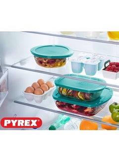 PYREX Pyrex Cook & Store Squared Roaster with Lid - 2.2L Capacity for Versatile Cooking and Storing Green 2.2Liters  - Image 4