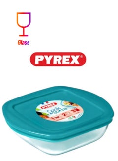 PYREX Pyrex Cook & Store Squared Roaster with Lid - 2.2L Capacity for Versatile Cooking and Storing Green 2.2Liters  - Image 1