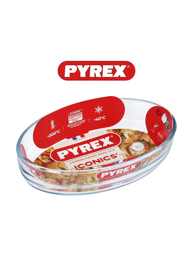 PYREX - Pyrex Essentials Multipurpose Oval Roaster 25x17cm – Durable & Versatile Cooking Solution - Image 1
