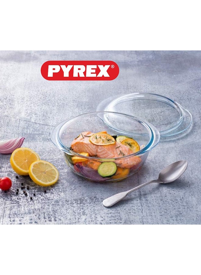 Pyrex Essential Casserole Round 3L - Durable Borosilicate Glass for Versatile Cooking and Serving Clear 3L - Image 4