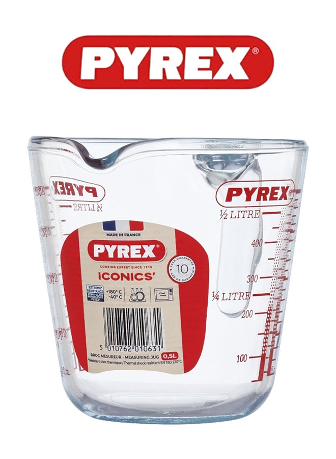 PYREX Pyrex Measuring Jug - Durable & Versatile Kitchen Tool Clear 0.5Liters  - Image 2