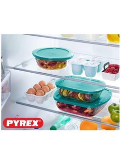 PYREX Pyrex Cook & Store Rectangular Roaster with Lid - 1.2L Capacity for Versatile Cooking and Storing Green 1.2Liters  - Image 4