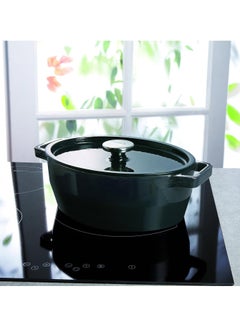 PYREX Pyrex Slow Cook Oval Casserole 33cm SC4AC33 - Durable, Enamel Finish, Induction Compatible Carbon Black 33cm  - Image 3