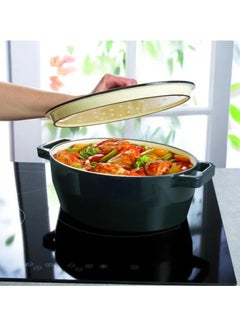 PYREX Pyrex Slow Cook Oval Casserole 33cm SC4AC33 - Durable, Enamel Finish, Induction Compatible Carbon Black 33cm  - Image 2