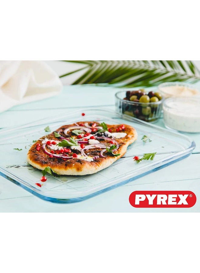 PYREX - Pyrex Bake & Enjoy Baking Tray 32x26cm - Durable, Multi-Purpose Glass Tray for Baking and Serving - Image 1