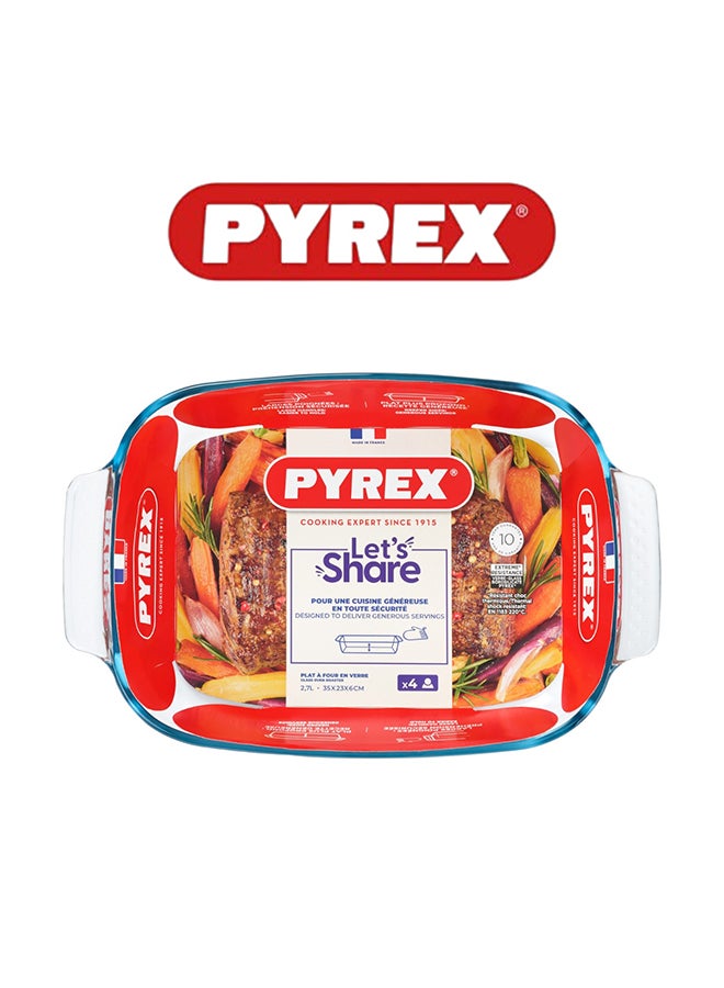 PYREX - Pyrex Daily Mini Rectangular Roaster 22x13cm 800ML- Versatile & Durable Kitchen Essential - Image 1