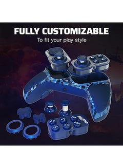 pdp PDP Victrix Pro BFG Wireless Controller for PS4/PS5/PC, Midnight Mask Sony 3D Audio, Modular Back Buttons/Clutch Triggers/Joystick  - Image 1