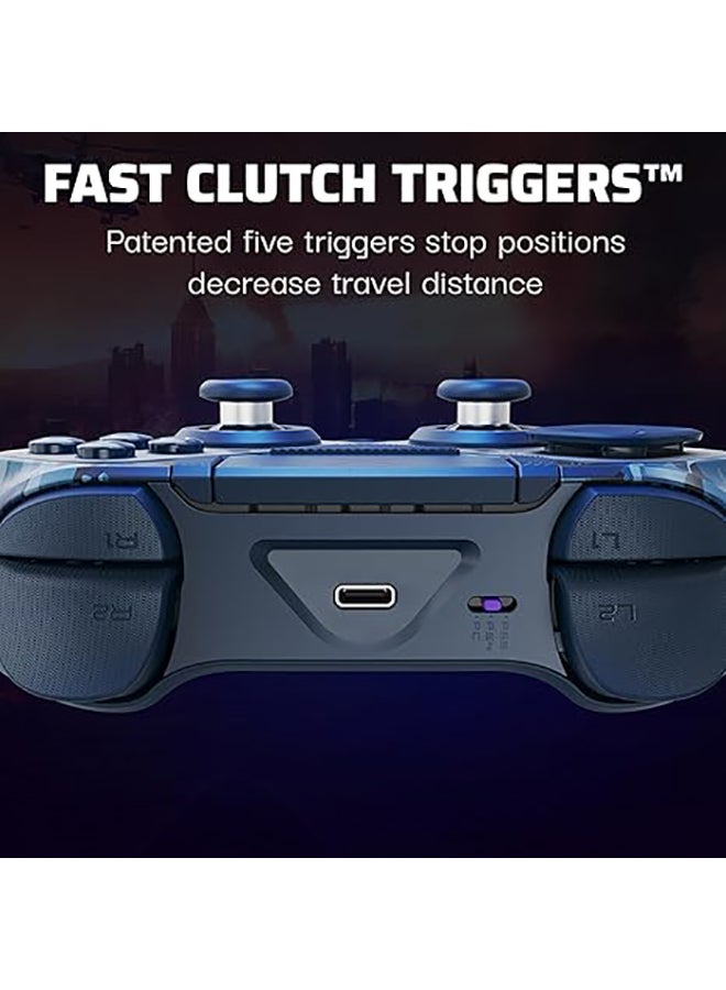 بي دي بي - PDP Victrix Pro BFG Wireless Controller for PS4/PS5/PC, Midnight Mask Sony 3D Audio, Modular Back Buttons/Clutch Triggers/Joystick - Image 1