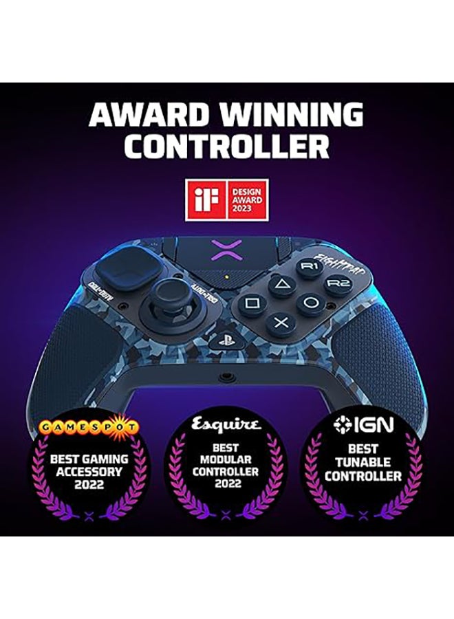 بي دي بي - PDP Victrix Pro BFG Wireless Controller for PS4/PS5/PC, Midnight Mask Sony 3D Audio, Modular Back Buttons/Clutch Triggers/Joystick - Image 1