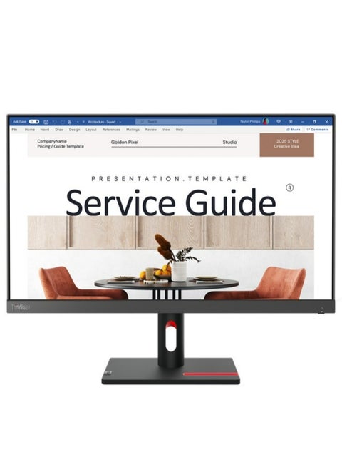 23.8" Inch ThinkVision S24i-30 Monitor (1920x1080) IPS Display, FHD Resolution, 100Hz Refresh Rate, 4ms (Extreme Mode) Response Time, 16.7m Color Support, Anti-Glare Feature - 63DE-KAT3SD | Black