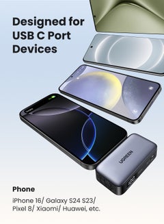يو جرين 5000 mAh Power Bank, Easy To Use And Carry 20W Fast Charging Backup Charger With Stand, Compatible With iPhone 16 15 Pro Max, Galaxy S24 S23 Ultra, Xiaomi Huawei OPPO - Black  - Image 5
