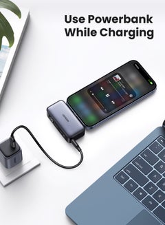 يو جرين 5000 mAh Power Bank, Easy To Use And Carry 20W Fast Charging Backup Charger With Stand, Compatible With iPhone 16 15 Pro Max, Galaxy S24 S23 Ultra, Xiaomi Huawei OPPO - Black  - Image 3