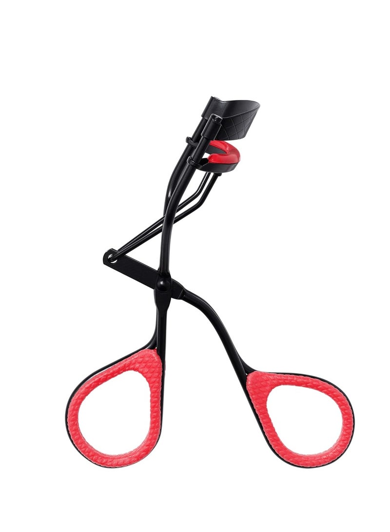 ريفلون Extra Curl Eyelash Curler, Beauty Stocking Stuffers for Women, Gives All Day Dramatic Curl, Finger Grips for Non-Slip Grip, 1 Count Black/Red - Image 2
