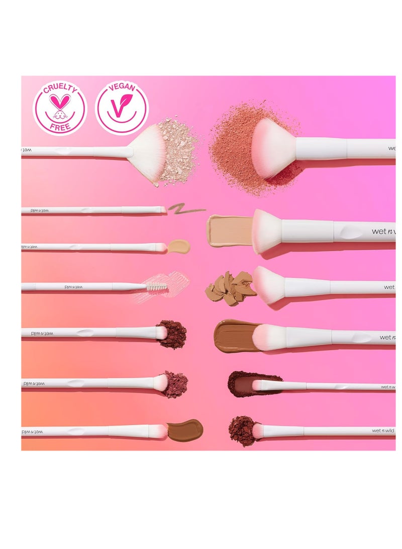 Wet N Wild - Eyeshadow Brush, Precision Blending Application, Soft Synthetic Fibers, Ergonomic Handle for Comfortable Precision Control White - Image 1