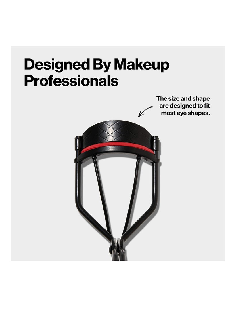 Revlon - Eyelash Curler, Precision Curl Control for All Eye Shapes, Lifts & Defines, Easy to Use (Pack of 1) Black/Red - Image 1