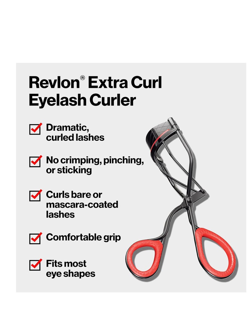 Revlon - Eyelash Curler, Precision Curl Control for All Eye Shapes, Lifts & Defines, Easy to Use (Pack of 1) Black/Red - Image 1