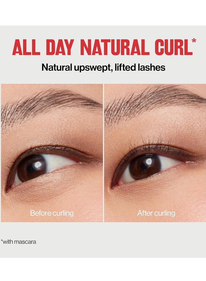 ريفلون Natural Curl Eyelash Curler, Beauty Stocking Stuffers for Women, Gives Natural Lash Lift, Finger Grips for Non-Slip Grip, 1 Count Silver/Black - Image 5