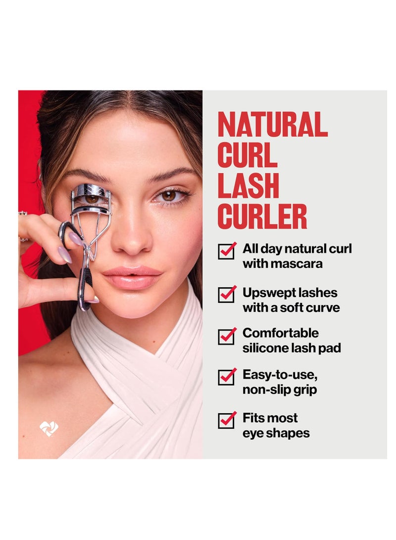 ريفلون Natural Curl Eyelash Curler, Beauty Stocking Stuffers for Women, Gives Natural Lash Lift, Finger Grips for Non-Slip Grip, 1 Count Silver/Black - Image 4