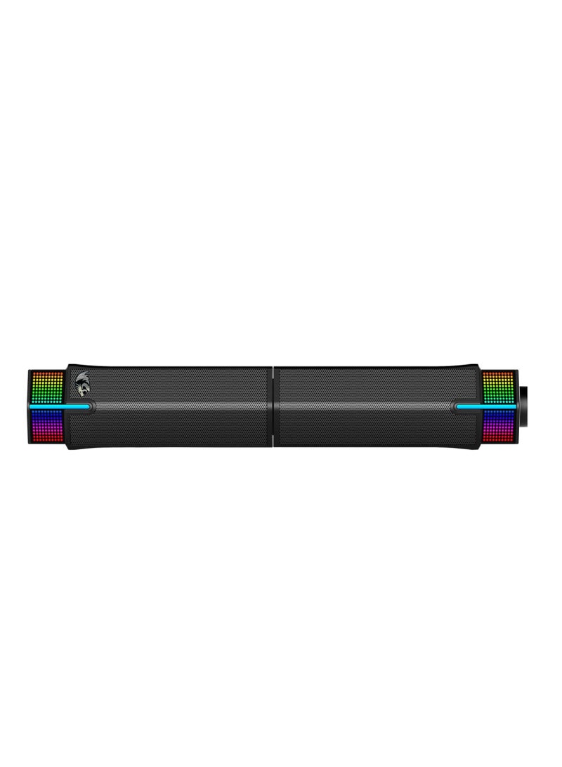 GS511 Wireless RGB Desktop Speakers, 2.0 PC Gaming Soundbar w/BT 5.3/USB Mode, Dual-Play Design, Rich Stereo Sound and Bass, RGB Backlight & All-in-one Control, USB Powered