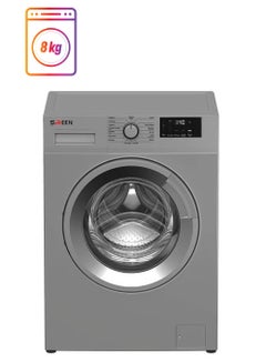 SREEN Front Load Automatic Washing Machine With 16 Programs 8 kg 173 kW SRWM-8K-FAS silver  - Image 1