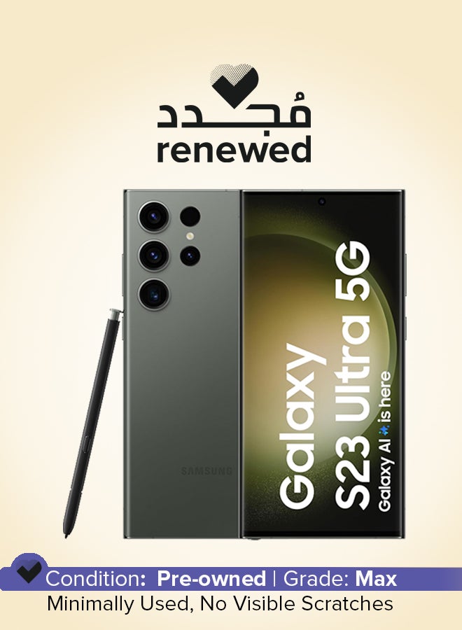 سامسونج Renewed - Galaxy S23 Ultra Dual SIM Green 12GB RAM 256GB 5G - Image 1
