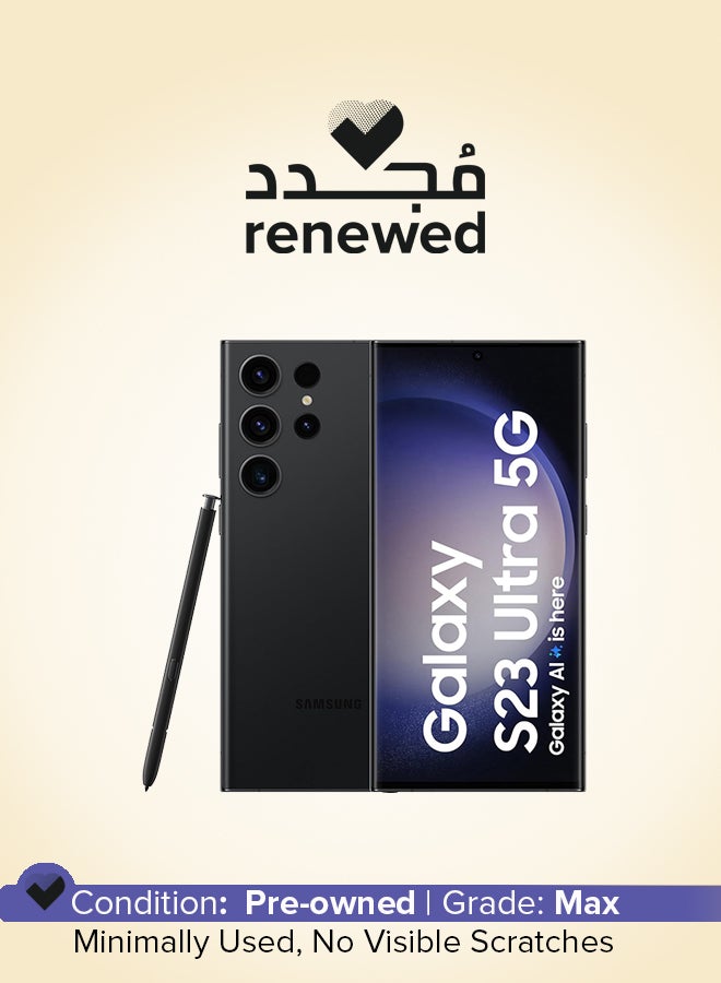 Samsung Renewed - Galaxy S23 Ultra Dual SIM Phantom Black 12GB RAM 512GB 5G - Image 1