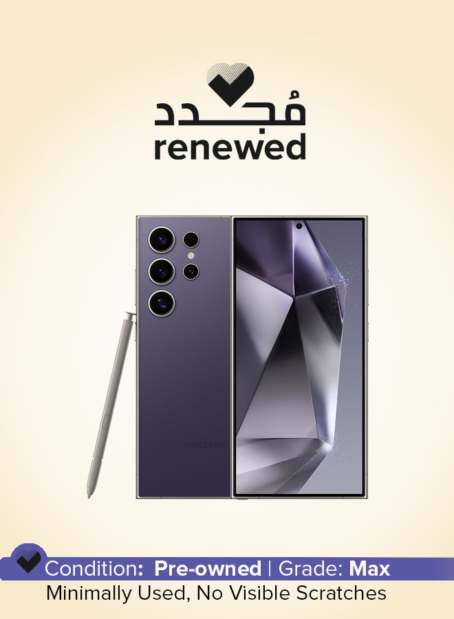 سامسونج Renewed - Galaxy S24 Ultra Dual SIM Titanium Violet 12GB RAM 256GB 5G - Image 1