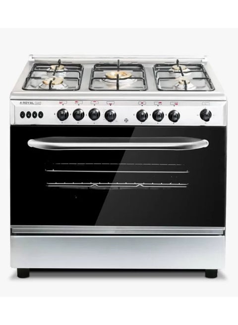 Royal Gas Cooker Speed Cast 5 Burners 60*80 cm With Fan Stainless Steel - R-2010287 R-2010287 silver