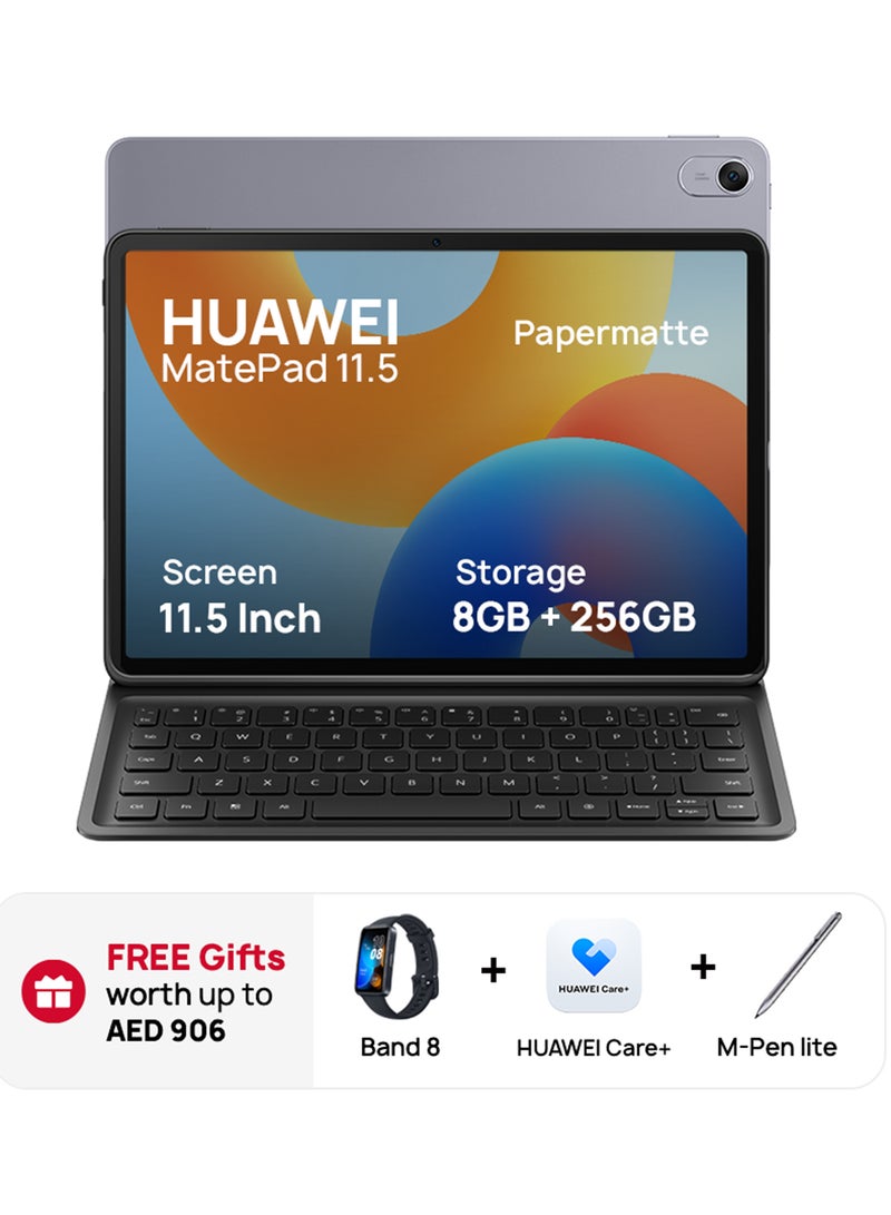 MatePad 11.5 Tablet PaperMatte Edition Gray WiFi 8GB RAM 256GB, with Smart Keyboard, M-Pen Lite + Band8 - Middle East Version - pnsku/N70139956V/45/_/1736410476/4bcaf8a0-4f2c-4855-a967-4f690c7f0b8b
