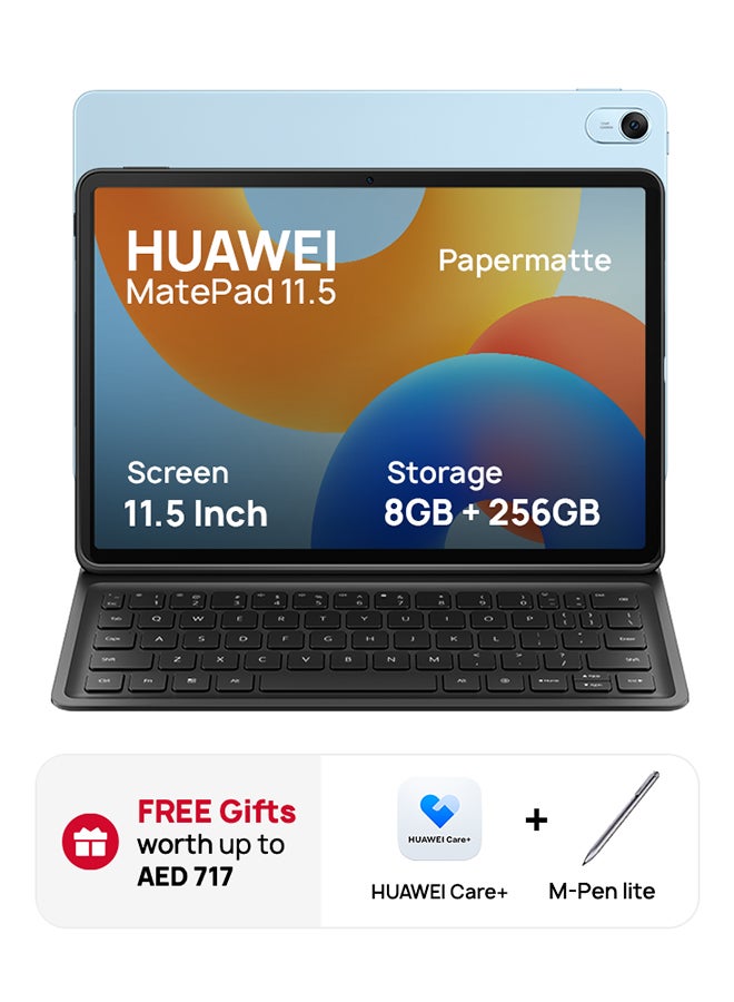 هواوي MatePad 11.5 Tablet PaperMatte Edition Blue WiFi 8GB RAM 256GB With Smart Keyboard And M-Pen Lite - Middle East Version  - Image 1