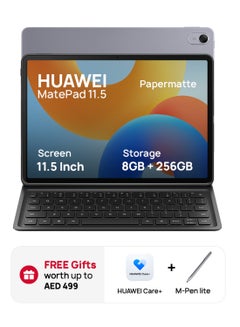 هواوي MatePad 11.5 Tablet PaperMatte Edition Gray WiFi 8GB RAM 256GB, with Smart Keyboard, M-Pen Lite - Middle East Version  - Image 1