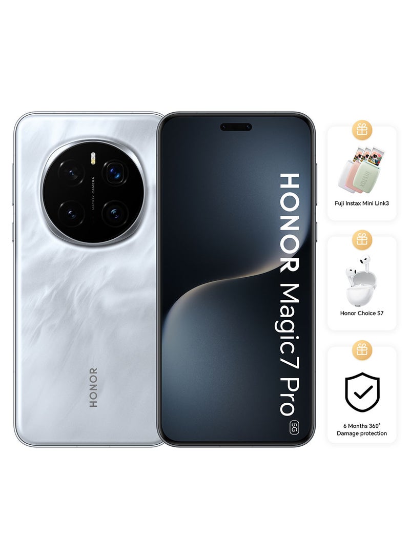 Honor Magic 7 Pro Dual SIM 5G Lunar Shadow Grey 12GB RAM 512GB With Instax Mini Photo Printer + S7 Earbuds + 6Month 360° Damage Protection - Middle East Version  - Image 1