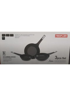 Neoflam Tily 3 Pieces Set 1 Wok 26 Cm 2 Frypan 20 24 Cm Black 26 cm, 20 cm, 24 cm  - Image 2