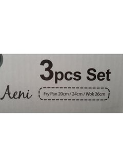 Neoflam Tily 3 Pieces Set 1 Wok 26 Cm 2 Frypan 20 24 Cm Black 26 cm, 20 cm, 24 cm  - Image 3