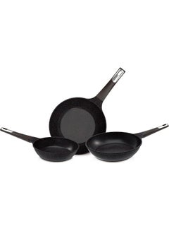 Neoflam Tily 3 Pieces Set 1 Wok 26 Cm 2 Frypan 20 24 Cm Black 26 cm, 20 cm, 24 cm  - Image 1