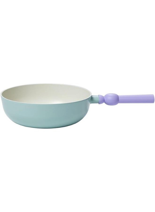 Neoflam Better Finger Wokpan 22 Cm For Stovetop And Induction Light Blue and Purple 22 cm  - Image 2