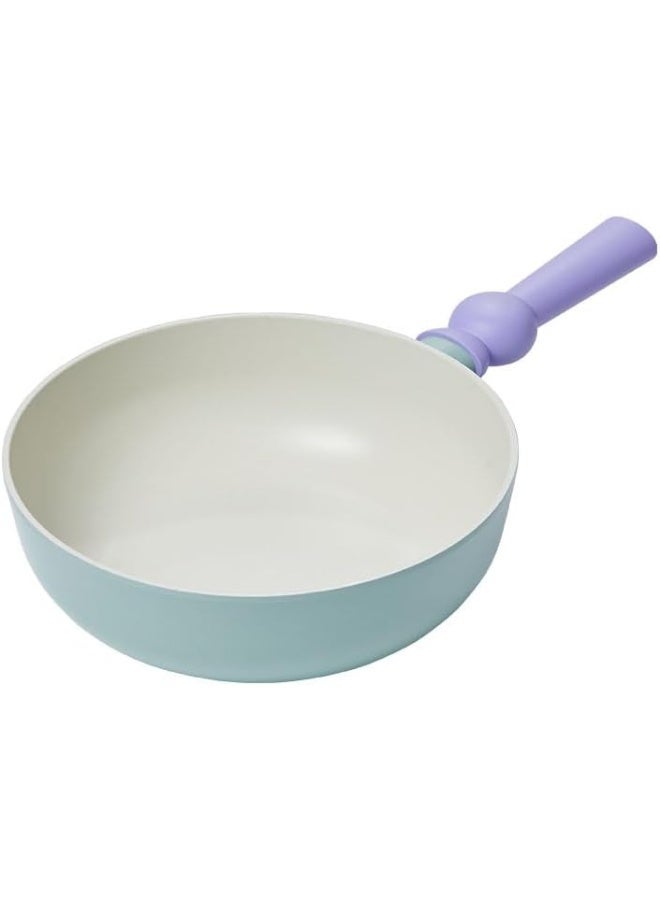 Neoflam Better Finger Wokpan 22 Cm For Stovetop And Induction Light Blue and Purple 22 cm  - Image 1