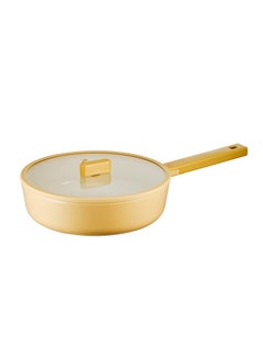 Neoflam Hej mini Wok Pan 24 Cm With Glass Lid Modern Integrated Hand Yellow  - Image 2