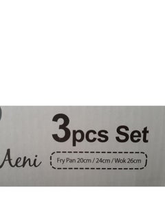 Neoflam Tily 3 Pieces Set 1 Wok 26 Cm 2 Frypan 20 24 Cm Pink Marble 26 cm, 20 cm, 24 cm  - Image 3