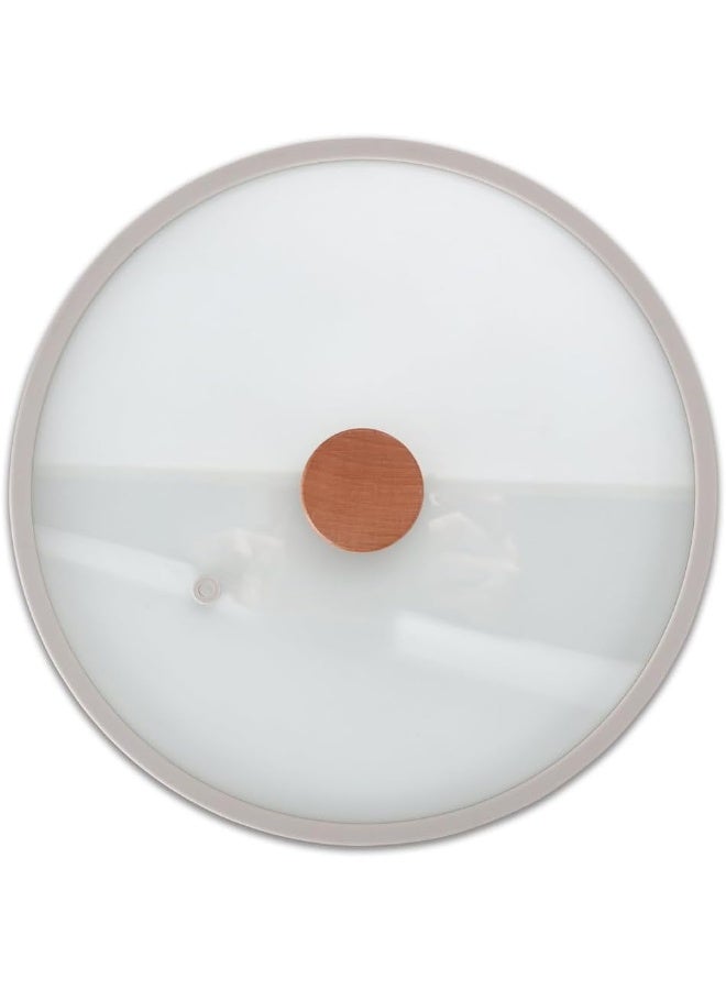 نيو فلام Fika Milk Pan For Stovetops And Induction Wood Handle And Glass Lid Made In Korea 15 Cm 1.4L Cream White Cream White  - Image 4