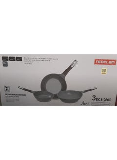 Neoflam Tily 3 Pieces Set 1 Wok 26 Cm 2 Frypan 20 24 Cm Gray 26 cm, 20 cm, 24 cm  - Image 2