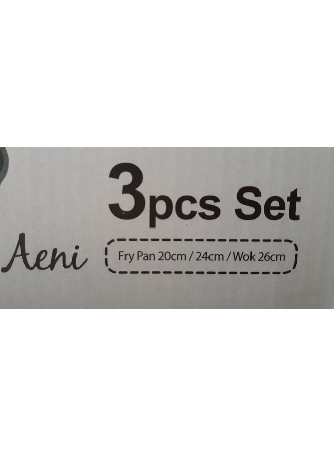 نيو فلام طقم تيلي 3 قطع 1 ووك 26 سم 2 مقلاة 20 24 سم - Image 3