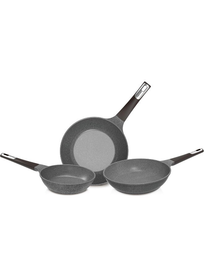 نيو فلام طقم تيلي 3 قطع 1 ووك 26 سم 2 مقلاة 20 24 سم - Image 1